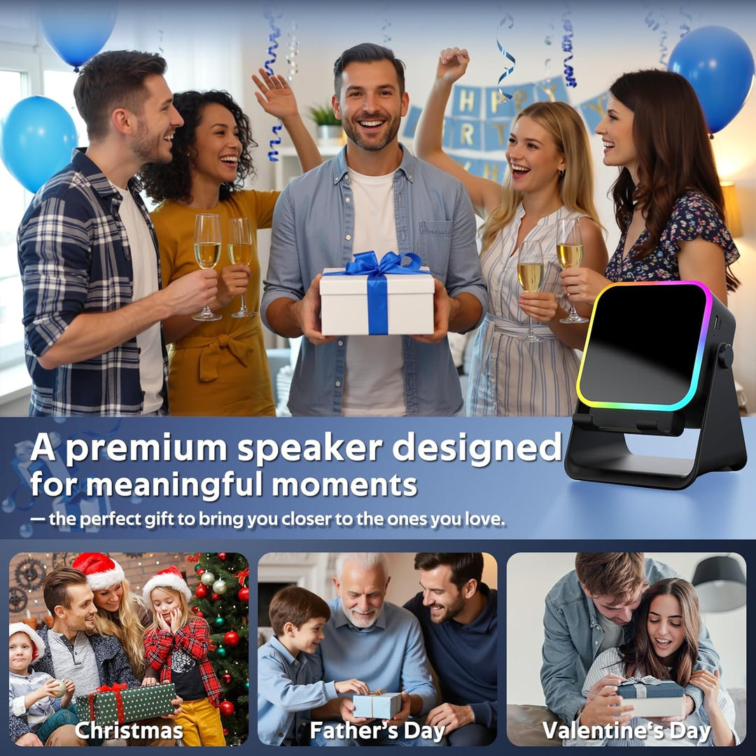 BIIB Geschenke für Männer, Induktions Bluetooth Lautsprecher mit Telefonständer, Gadgets für Männerg