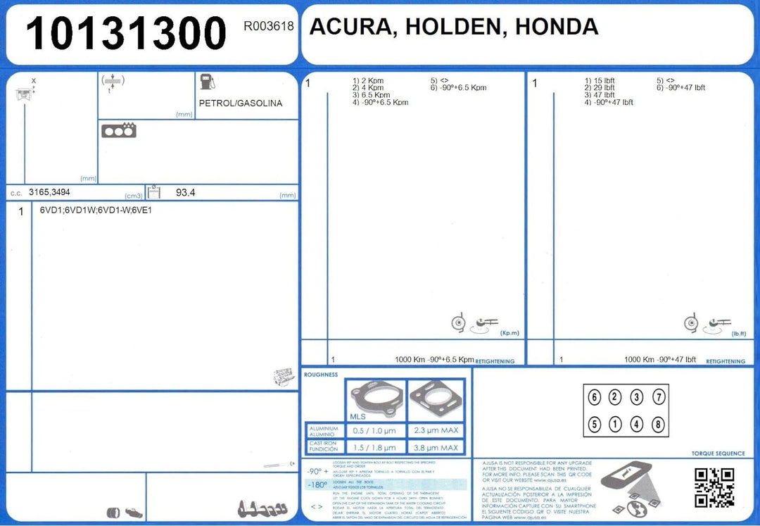 Ajusa 50181200 Dichtungsvollsatz, Motor