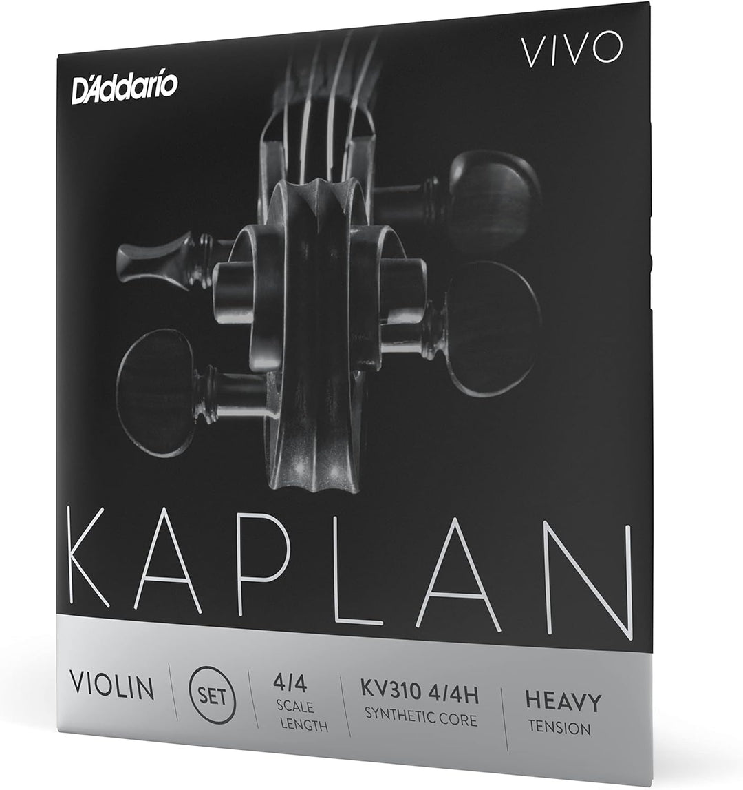 D'Addario Kaplan Vivo Violinsaiten - Vollständiger Satz - KV310 4/4H - Violinsaiten - 4/4 Skala, Hoh