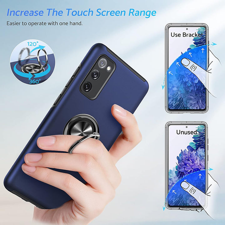 Anqrp Hiddenian Serier Hülle für Samsung Galaxy S20 FE 4G/5G, [Eingebetteter Ständer] [Wärmeableitun