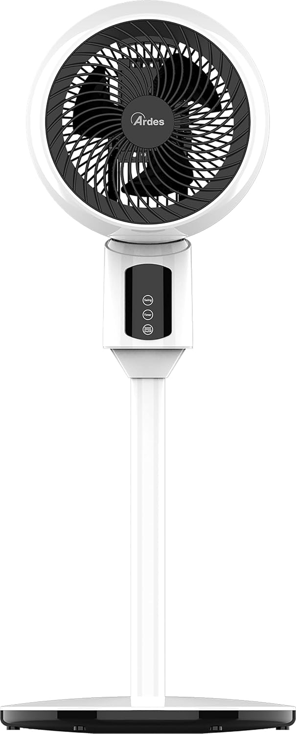 ARDES - Standventilator, leistungsstark, leise, 3 Flügel, 17 cm, oszillierend, mit verstellbarer Nei