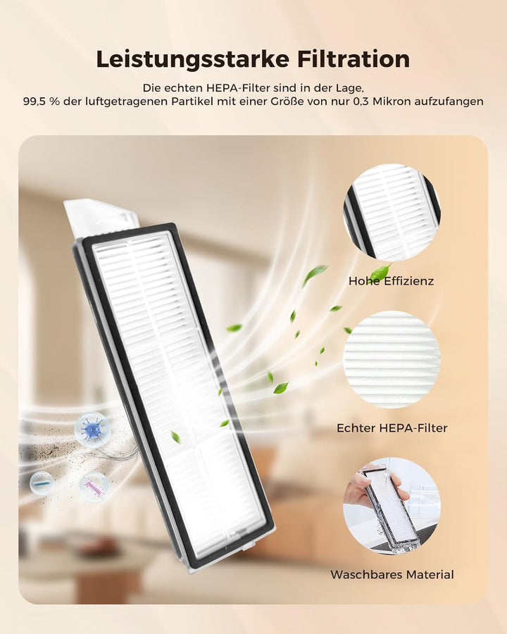 Yivy 30 Stück Zubehör für Roborock S8 Maxv Ultra/S8 Max Ultra Saugroboter, Zubehörset mit 2 Hauptbür