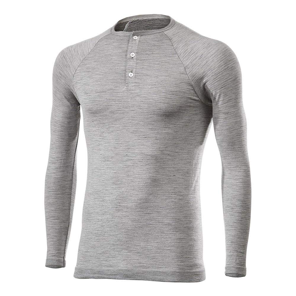 SIX2 Wool Grey T-Shirt ml Serafino Merinos XXL/XXXL Unisex Erwachsene