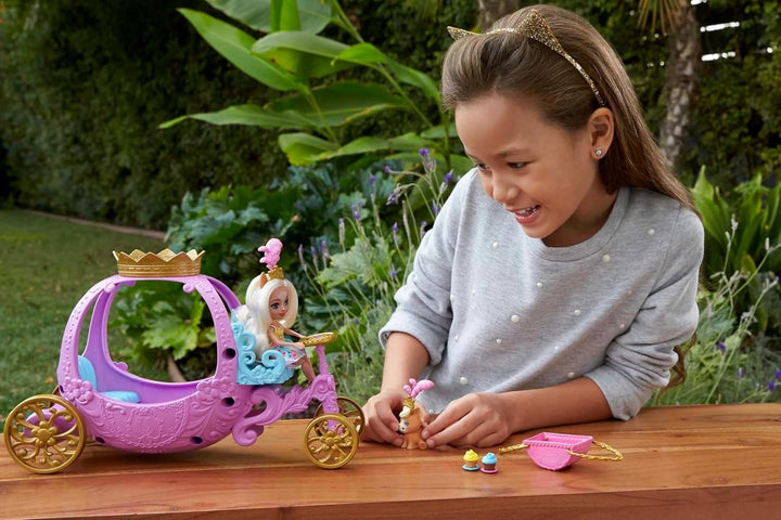 Enchantimals GYJ16 - Spielset Rollende Kutsche für Prinzessinnen (20,5 cm), aus der Royals Kollektio