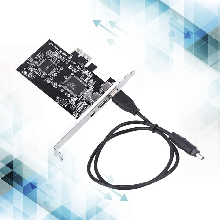 PCI Express Karte, PCI-E PCI Express FireWire 1394a IEEE 1394 Controller Karte mit Firewire Kabel 80