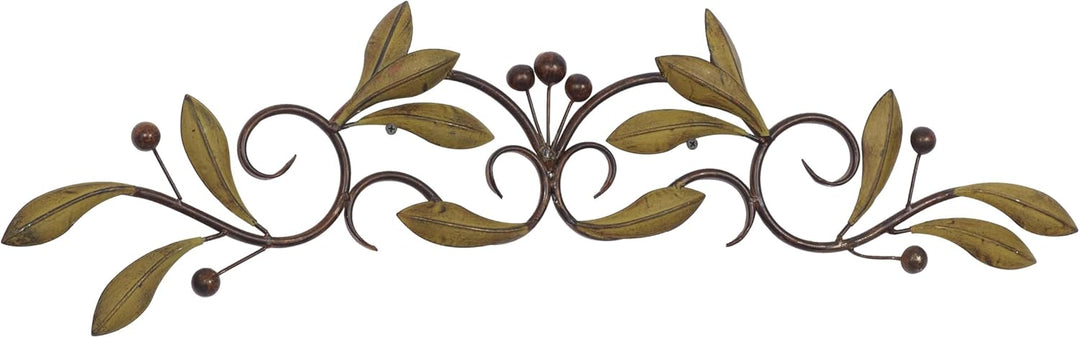 Deco 79 63084 Wanddekoration aus Metall, 78,7 cm breit, 15,2 cm hoch, Grün, 31" x 6", Grün
