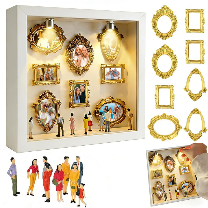 DIY Mini Museum Silhouette Box, DIY Mini Museum Bilderrahmen, Mini Bilderrahmen Vintage Mit Beleucht