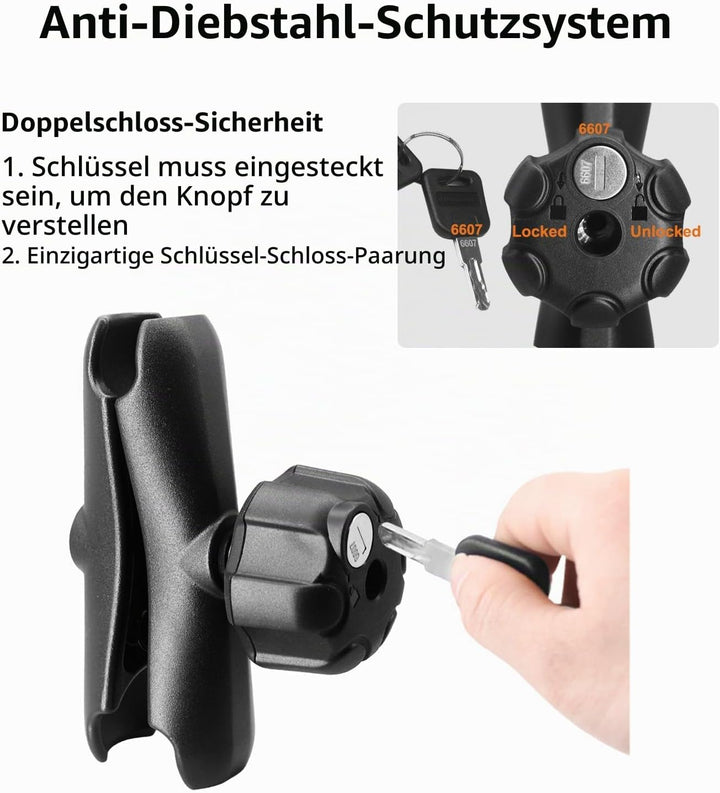 Aluminium Pleuelstange für C Grösse / 38mm Ball Zubehör, Double Socket Arm für 1,5 Zoll Ball (Anti-D