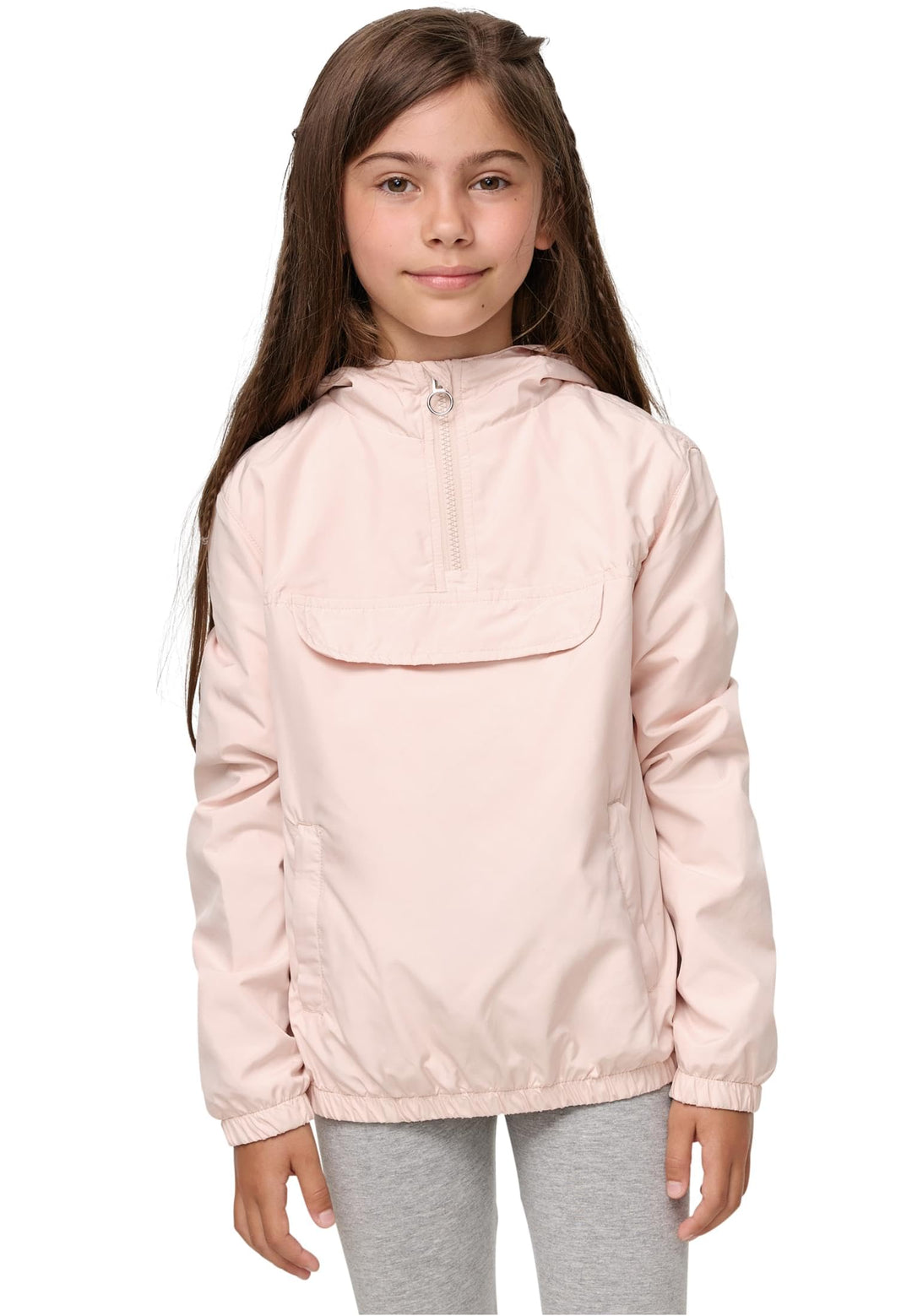 Urban Classics Damen Girls Basic Pullover Jacket 110-116 light pink, 110-116 light pink