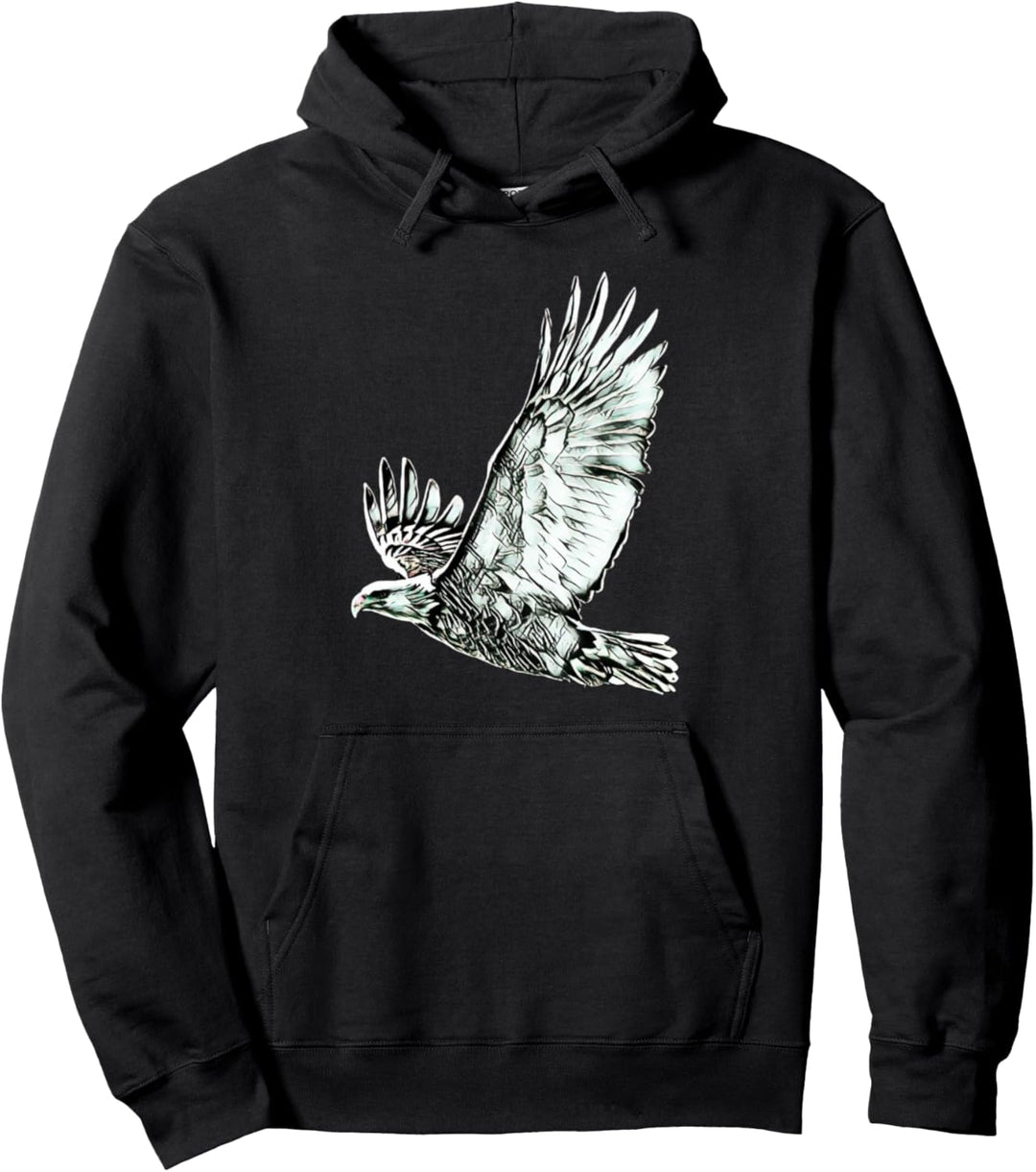 Adler Raubvogel Motiv Vögel Tiere Krallen Schnabel Design Pullover Hoodie