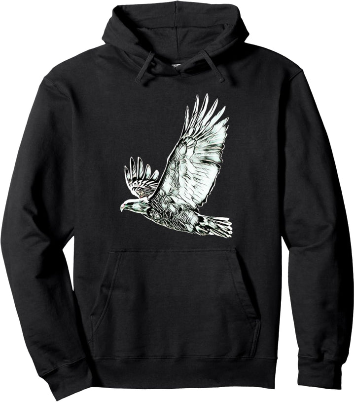 Adler Raubvogel Motiv Vögel Tiere Krallen Schnabel Design Pullover Hoodie