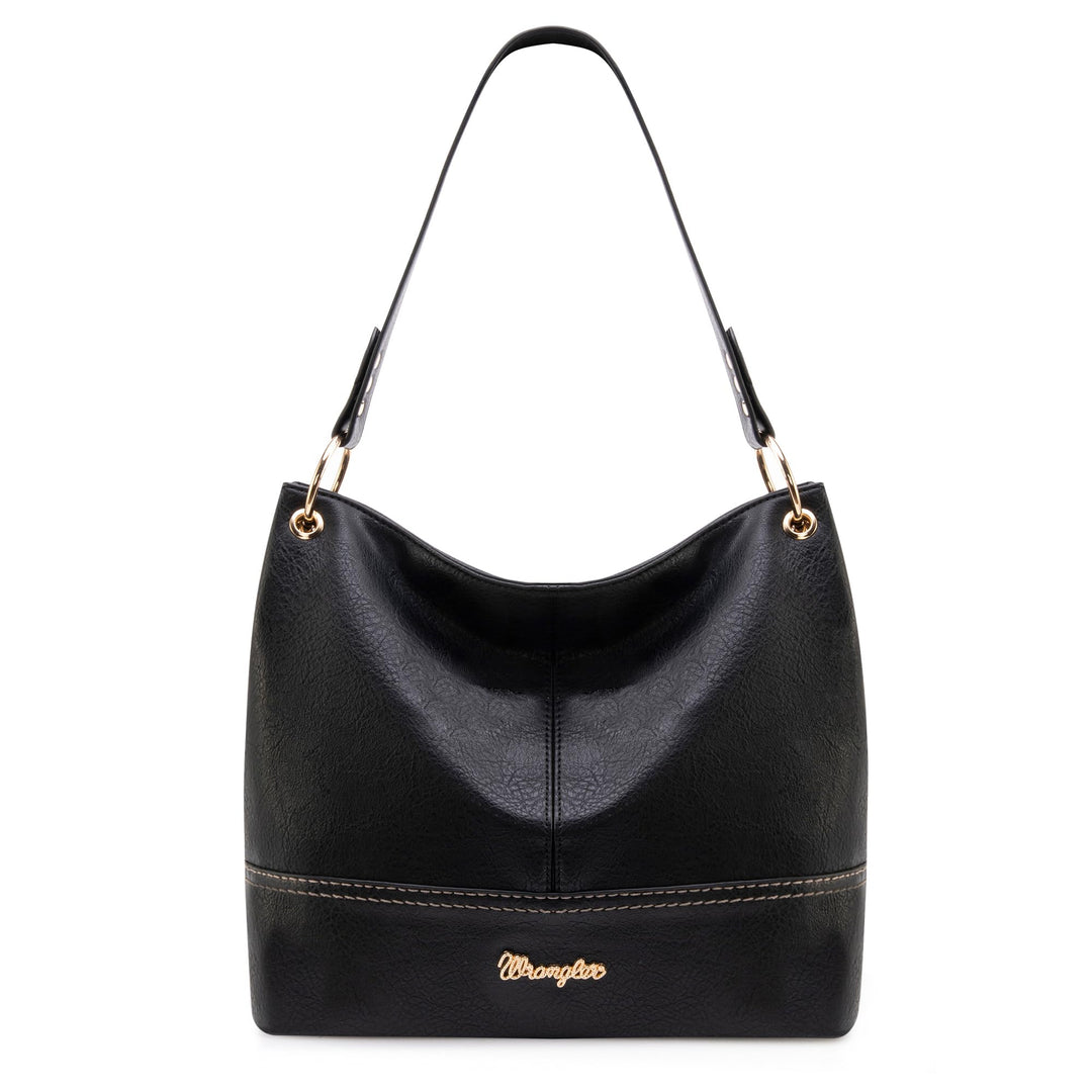 Wrangler Hobo-Taschen für Damen, veganes Leder, Griff oben, Schultertaschen und Handtaschen Einfarbi
