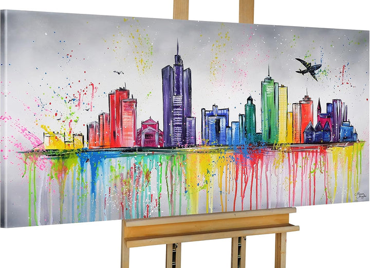 Monica Mirafiori I 100% HANDGEMALT I Gemälde Frankfurt I 140x70cm | Gemälde Handgemalt | Acrylgemäld
