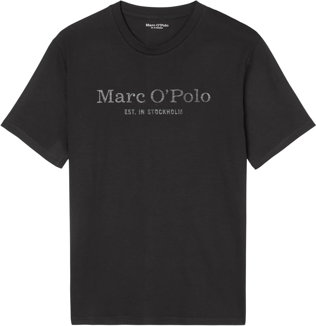Marc O'Polo Denim Herren T-Shirt aus Bio-Baumwolle mit Rundhalsausschnitt XS Schwarz New, XS Schwarz