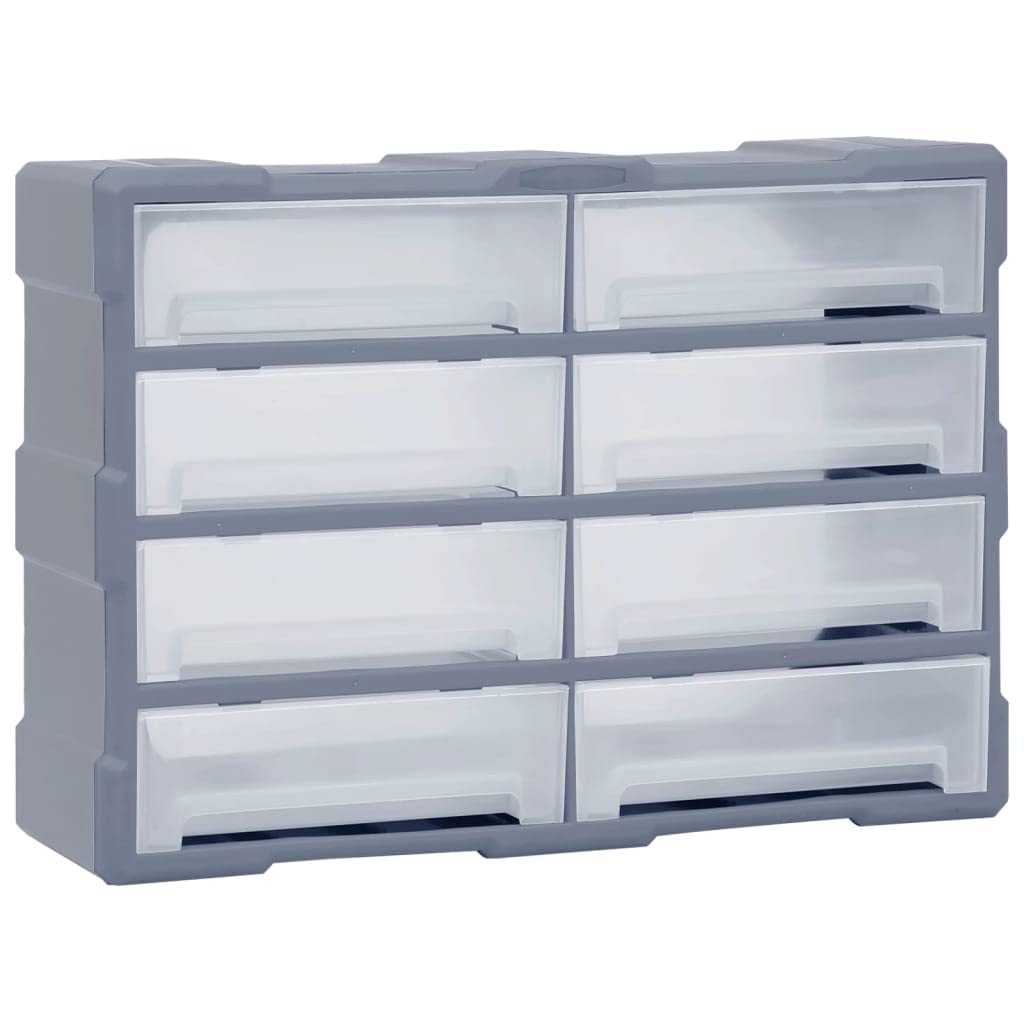 vidaXL Multi Schubladen Organizer 8 grosse Schubladen Kleinteilemagazin Sortierkasten Sortierbox Sor