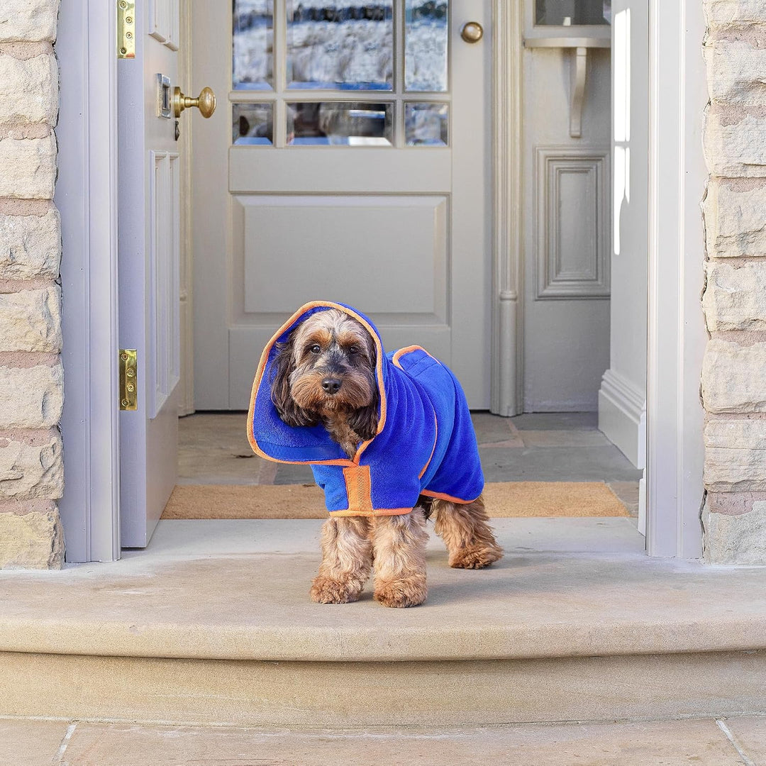 Lucky Paws® Hundebademantel – doppellagiger, Ultra-absorbierender &amp; luxuriös weicher Bademantel Hund