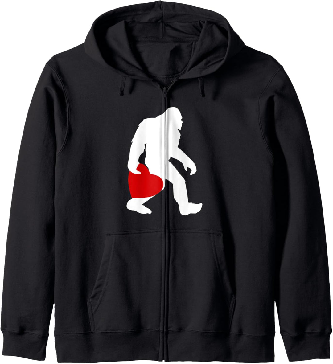 Bigfoot In Love Lustiges Valentinstagherz Kapuzenjacke