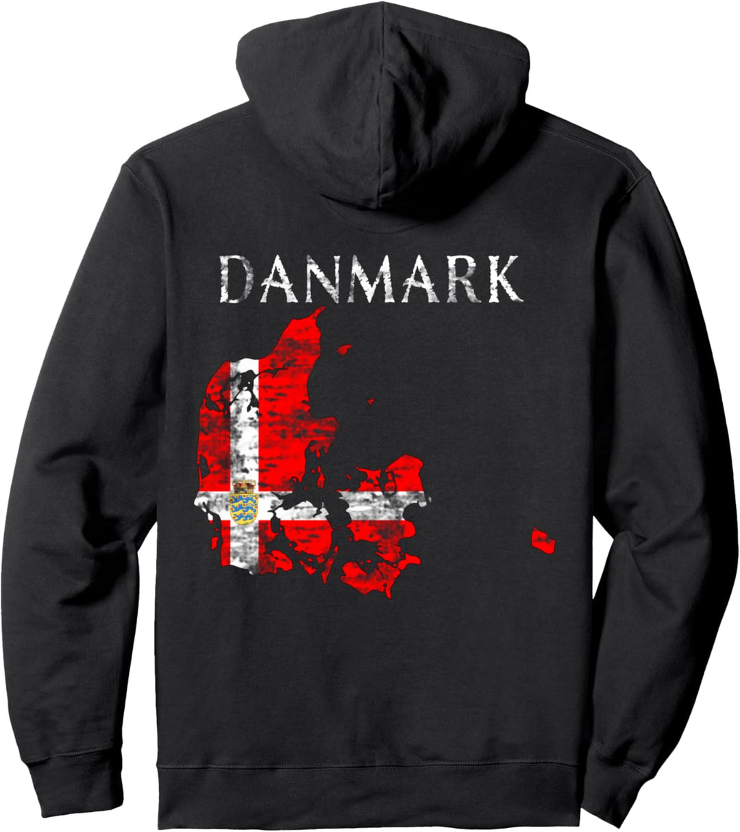 Dänemark, dänische skandinavische Flagge Pullover Hoodie