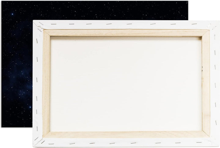 deyoli Dark Himmel voller Sterne Format: 80x60 als Leinwandbild, Motiv fertig gerahmt auf Echtholzra