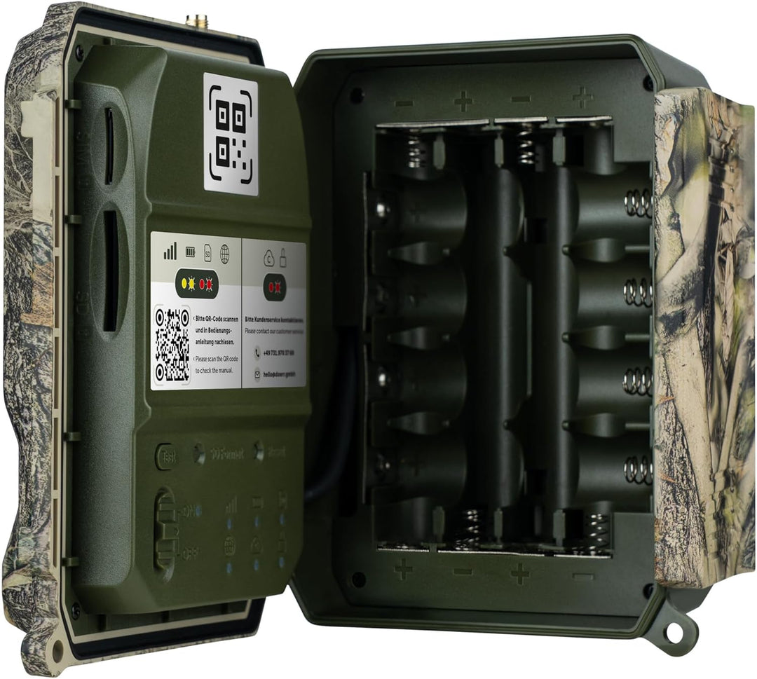 DÖRR Cloud Pro 4G Wildkamera, Überwachungskamera, 100°, Wiederaufladbar 18650, iOS & Android & Web A