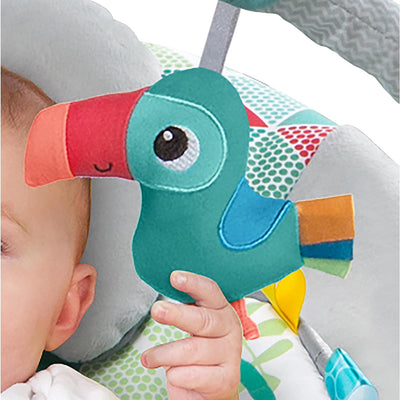 Bright Starts vibrierende Babywippe, Toucan Tango mit 7 Melodien, automatischer Abschaltfunktion, 3