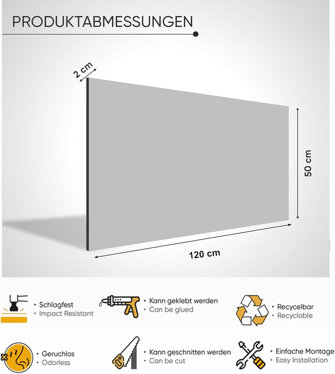 EPS 3D Wandpaneel Steinoptik – 50x120 cm – Leicht, DIY Montage, Wärme- &amp; Schalldämmung – Innen Wandv