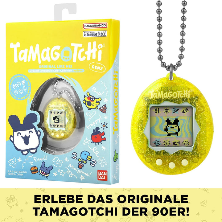 Bandai - Original Tamagotchi Color Collection Yellow - Elektronisches virtuelles Haustier mit Farbdi