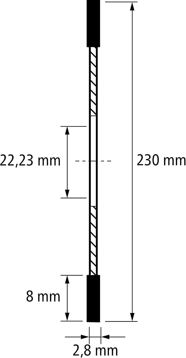 PFERD Diamant-Trennscheibe SG | 230 x 2,8 x 22,23 mm | 68000044 – Segmentierter Rand für schnelles T