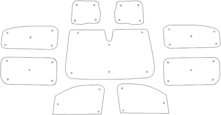 Fensterrollo-Set Kombatibel Mit Opel Zafira Life (2019-Date)(Komplettset LWB + Scheunentore) Rückenf