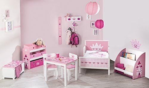 roba Spielzeugtruhe 'Krone', Sitz-& Aufbewahrungstruhe fürs Kinderzimmer, Truhenbank rosa / pink, 1