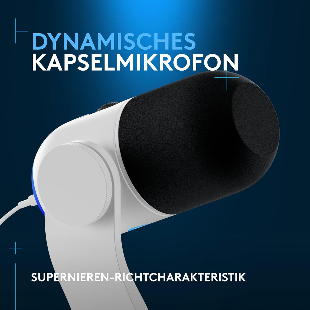 Logitech G Yeti GX dynamisches RGB-Gaming-Mikrofon mit LIGHTSYNC, USB-Mikrofon zum Streaming, Supern