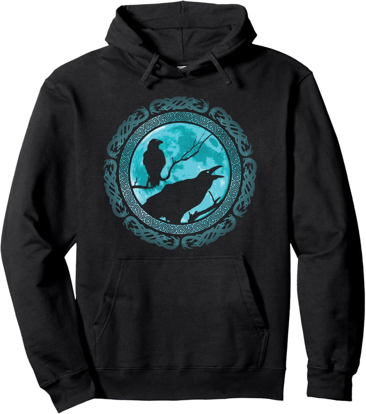 Hugin und Munin Raben Odins Nordisch Pullover Hoodie