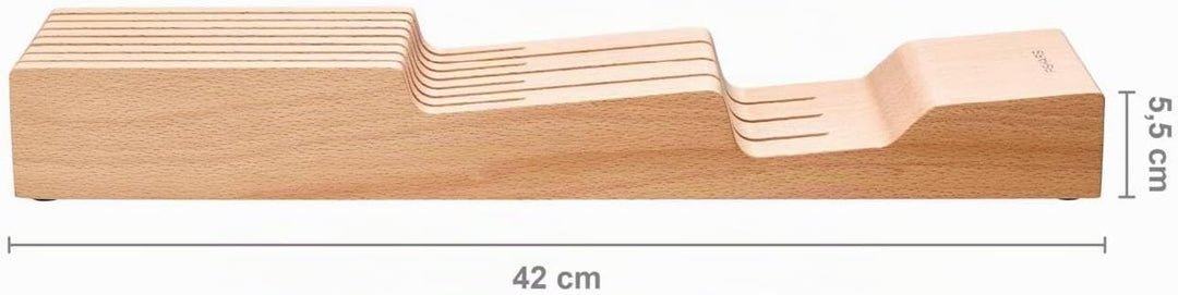 Fiskars Schubladen-Messerblock, Zur Aufbewahrung und zum Schutz von 3 grossen und 4 kleinen Messern,