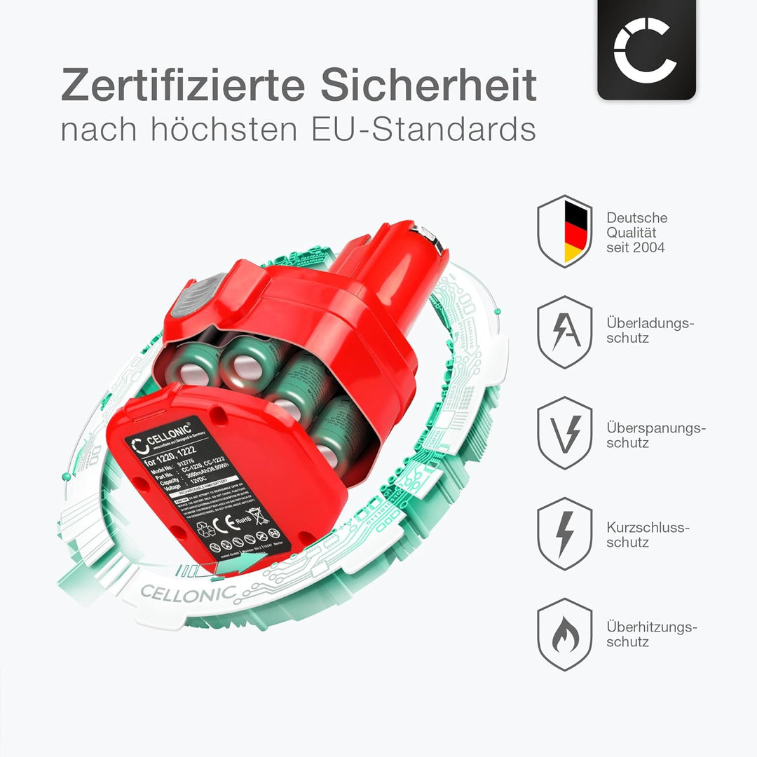 CELLONIC Akku kompatibel mit Makita 6271D, 6270D, ML120, 6317D, 8270D, 8271D, 6227D, 6223D, Makita 1
