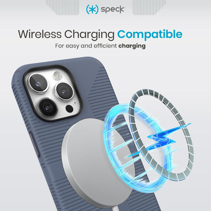 Speck Schutzhülle für iPhone 15 Pro Max – gebaut für MagSafe, Fallschutz, Kratzfest, weich, 17,5 cm