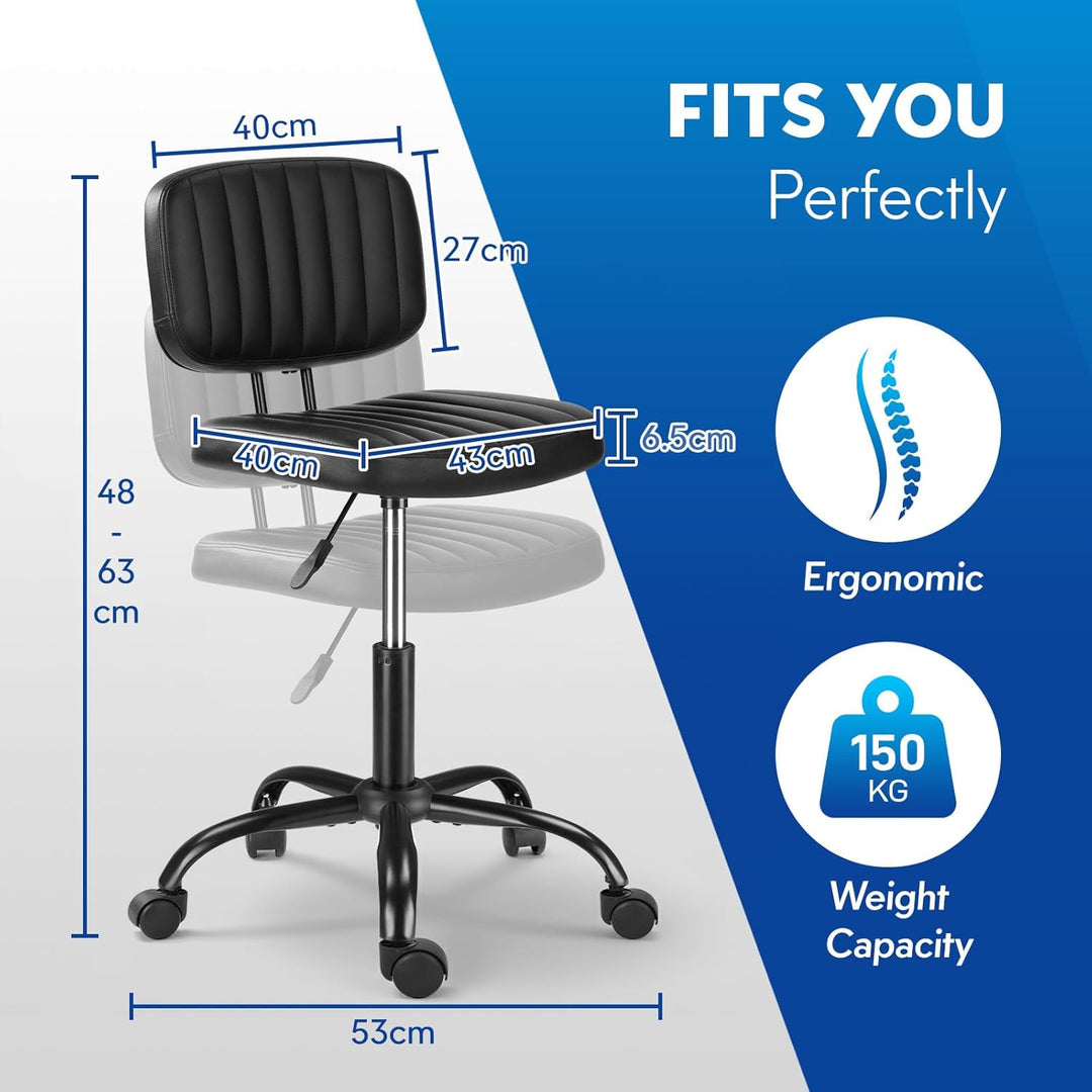 Ergonomischer Rollhocker mit Rückenlehne Arbeitshocker Drehhocker Rollhocker 360° drehbar Höhenverst