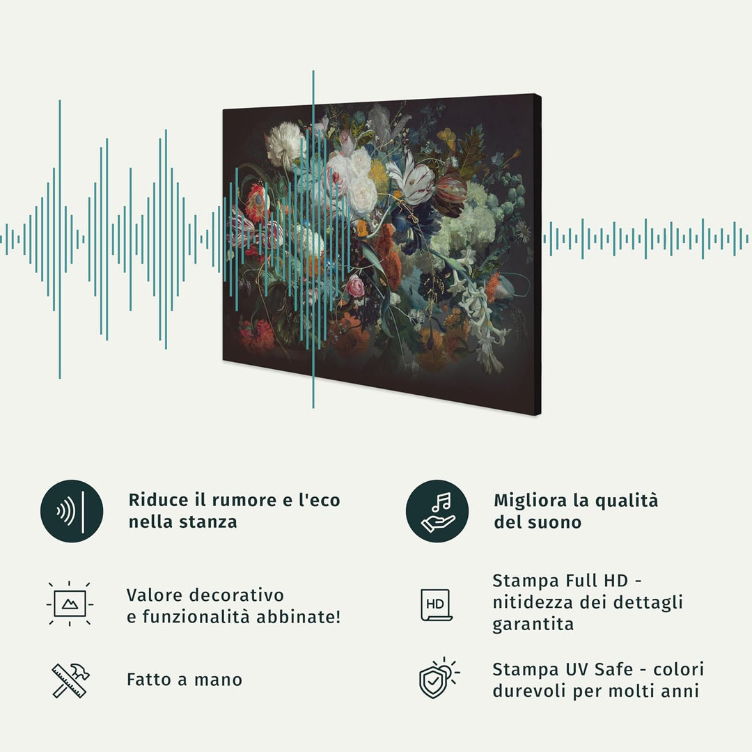 murando Akustikbild Abstrakt 120x40 cm Bilder Akustikschaum Hochleistungsschallabsorber Schallschutz