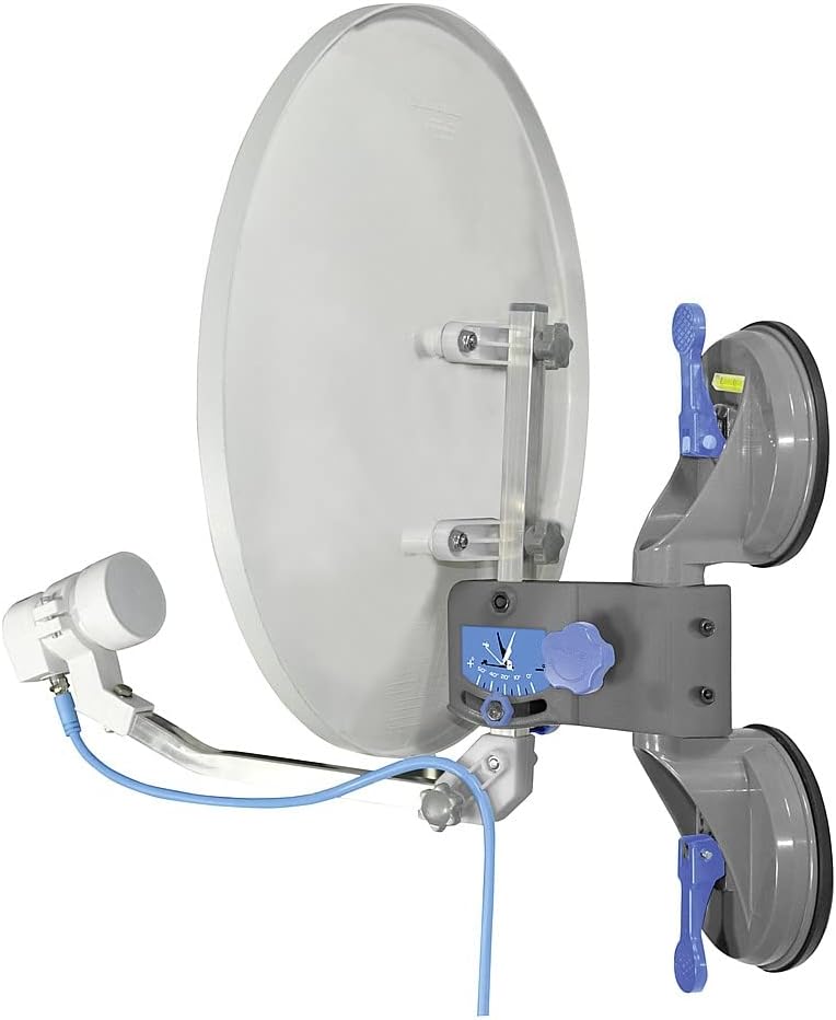 MaxView MXL026 Remora 40 Saugnapf-montiertes tragbares Satellitenfernseh-Set für Wohnwagen, Wohnmobi