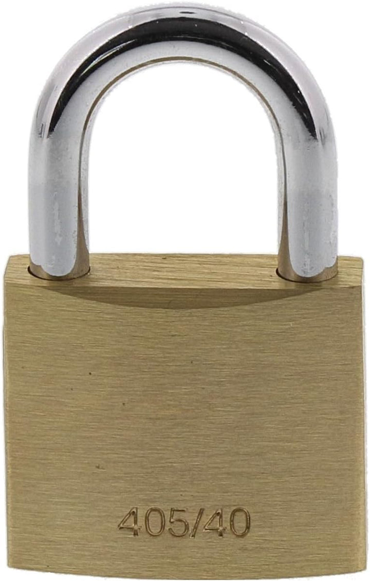 Burg Wächter Zylinder-Vorhangschloss, 3er-Set, 6 mm Bügelstärke, TRIO 405 40 GL SB, Messing