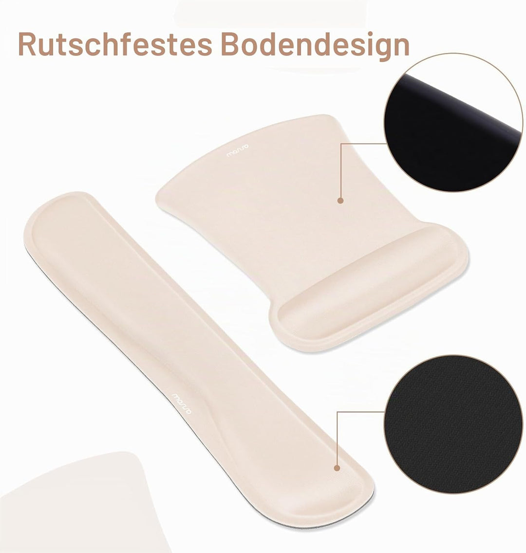 MOSISO Schreibunterlage Matte Tastatur Mauspad Set, 4-in-1 Ergonomisches Mousepad&Tastatur Handgelen