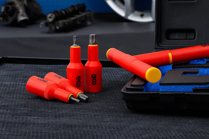 BGS 7131 | VDE-Bit-Einsatz-Satz | Antrieb Innenvierkant 12,5 mm (1/2") | T-Profil (für Torx) T20 - T