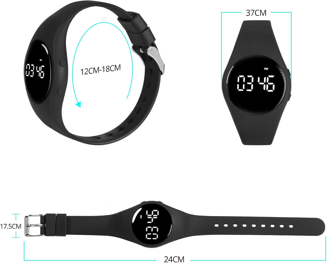 LEBEXY Schrittzähler Uhr Einfach Pedometer Ohne Bluetooth/Ohne App/Ohne Handy | Fitness Armband Trac