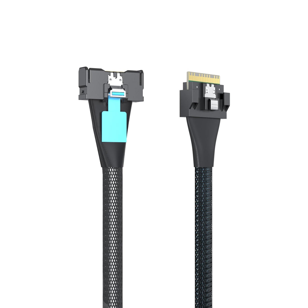 10Gtek SlimSAS SFF-8654 to MCIO SFF-TA-1016 8i Cable, Mini Cool Edge IO, Straight, PCIe4.0, 85-ohm,