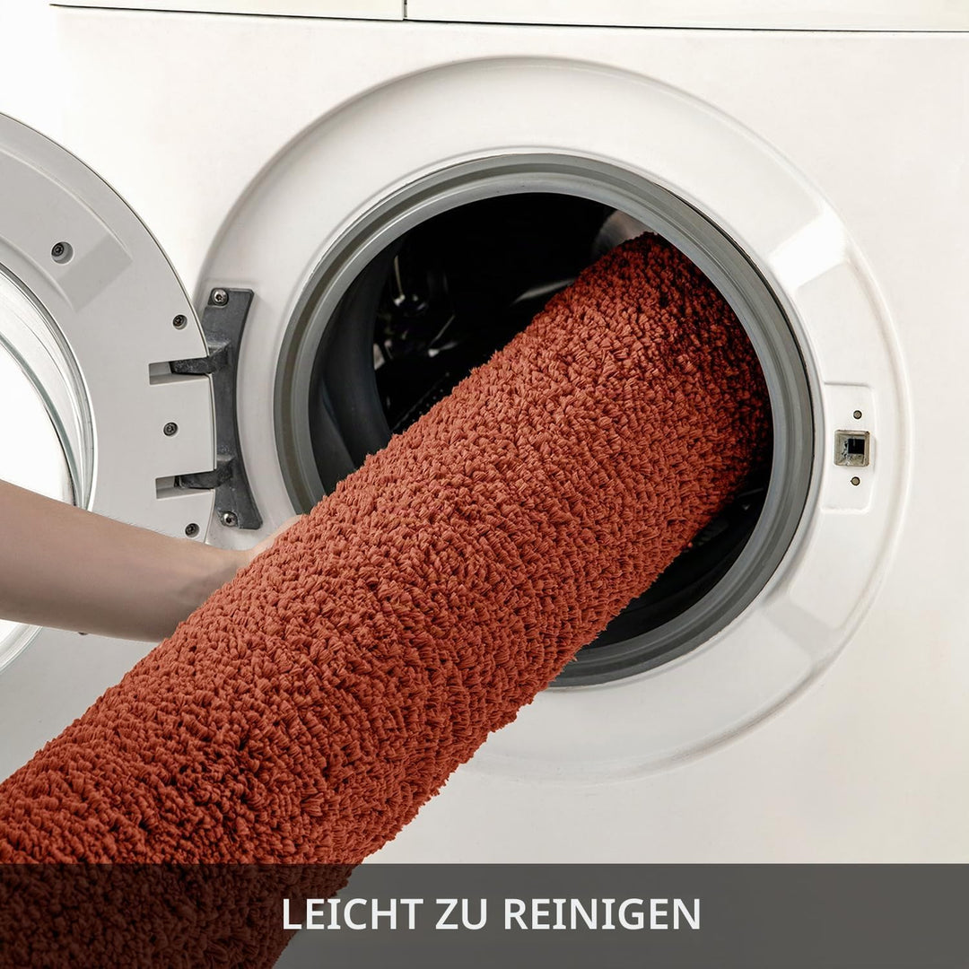 MIULEE Badematte Weiche Badteppich rutschfest Badvorleger Fussmatte Badzimmermatte Bettvorleger Flau