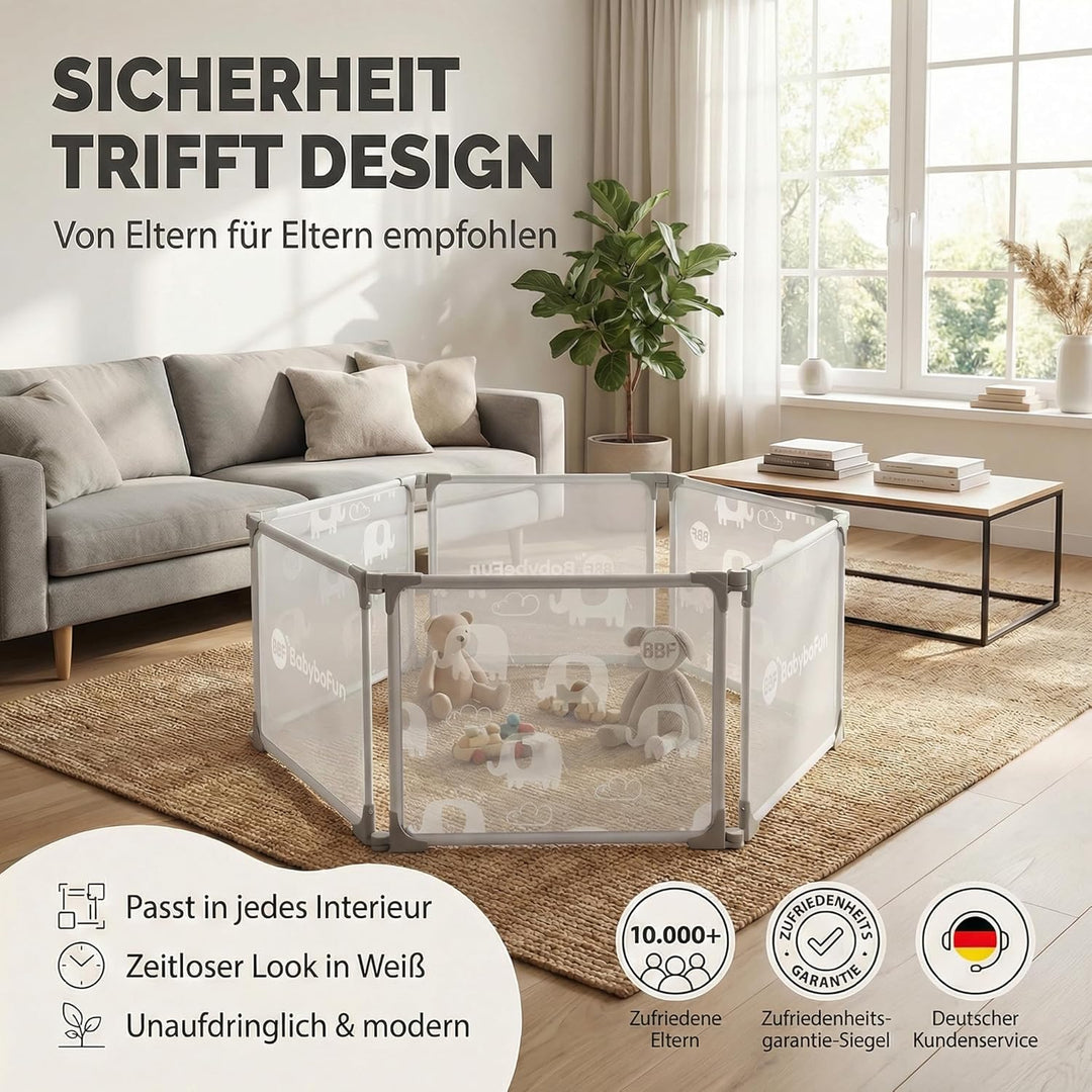 BabybeFun Laufstall Baby faltbar - Parent (2-Teilig (Erweiterung)), 2-Teilig (Erweiterung)