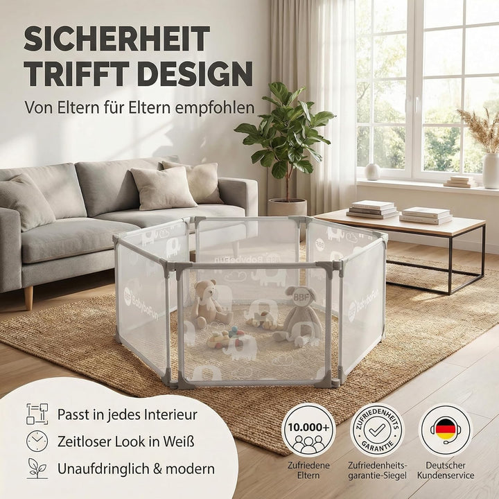 BabybeFun Laufstall Baby faltbar - Parent (2-Teilig (Erweiterung)), 2-Teilig (Erweiterung)