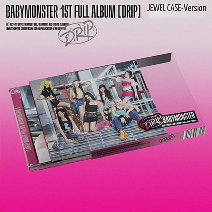 BABYMONSTER - 1st Full Album [DRIP] (Jewel Case Ver.) Sleeve + Jewel Case + Postcard + CD + Photoboo