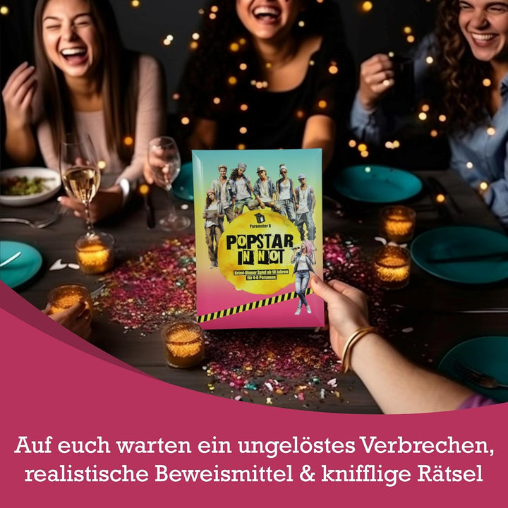 Popstar in Not - Krimidinner für 4-6 Personen – ab 10 Jahren - Krimidinner für Zuhause für Familien