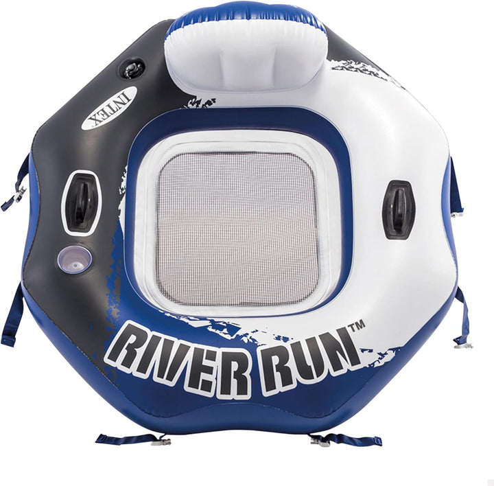 Intex 58854EU - Aufblasbarer Schwimmring River Run, Vinyl, Mehrfarbig, 130x126 cm achteckiger Sessel