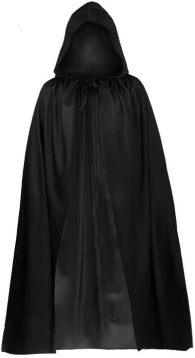 Bkrdty Sensenmann Kostüm 4 stücke Halloween Kostüm Set mit Schädelmaske Handschuhen Sense Halloween
